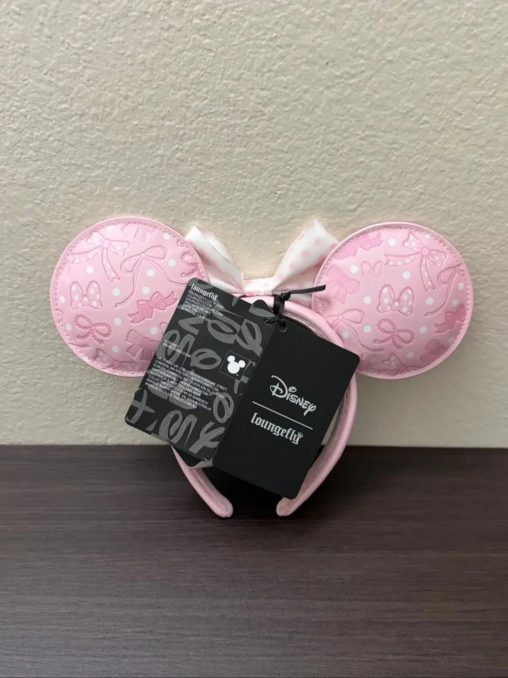 Loungefly Disney Minnie Mouse Polka Dot Pink Ears Headband